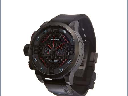 Welder K31-10001 Quartz with Black Dial Chronograph Display and Black Rubber Strap Men Watches Lexor Miami Discount