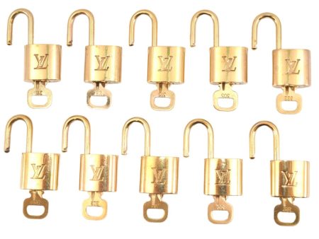 Authentic Louis Vuitton Padlock & Keys 10Set LV 0554L Cheap