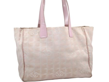 Authentic CHANEL Vintage New Travel Line Shoulder Tote Bag Pink 6726K Online