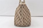 Authentic GUCCI New Britt Shoulder Tote Bag GG Canvas Leather 169946 Brown 7659K For Sale