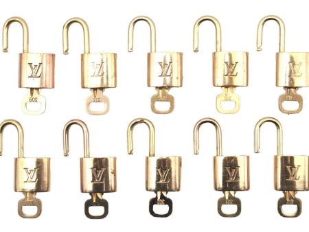 Authentic Louis Vuitton Padlock & Keys 10Set LV 1423L Online Hot Sale