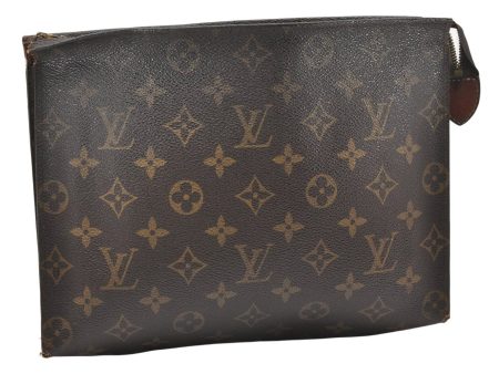 Auth Louis Vuitton Monogram Poche Toilette 26 Pouch Old Model LV Junk 5678K Discount