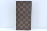 Authentic Louis Vuitton Damier Portefeuille Brazza Long Wallet N60017 LV L0534 For Sale