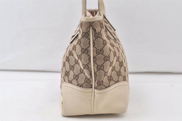 Authentic GUCCI New Britt Shoulder Tote Bag GG Canvas Leather 169946 Brown 7659K For Sale