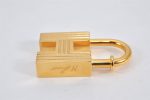 Authentic HERMES Key Charm H Padlock Motif Gold Tone 2000 Limited Box 8182K Discount