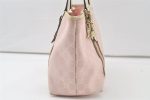 Authentic GUCCI Sherry Line Tote Bag GG Canvas Leather 137396 Pink 6584K Cheap