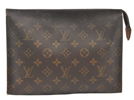 Auth Louis Vuitton Monogram Poche Toilette 26 Cosmetics Pouch Old Model LV 5707K Sale