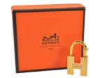 Authentic HERMES Key Charm H Padlock Motif Gold Tone 2000 Limited Box 8182K Discount