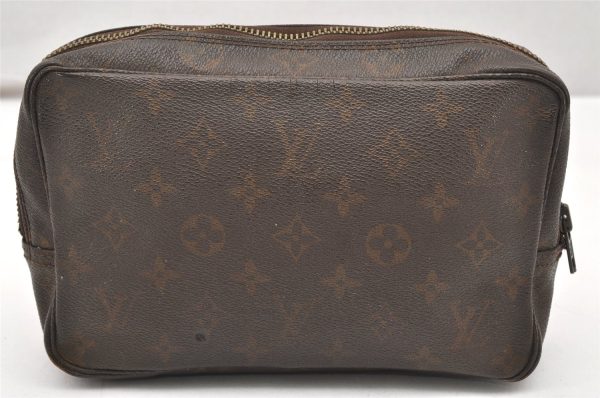 Auth Louis Vuitton Monogram Trousse Toilette 23 Clutch Hand Bag Old Model 5664K Cheap