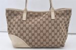 Authentic GUCCI New Britt Shoulder Tote Bag GG Canvas Leather 169946 Brown 7659K For Sale