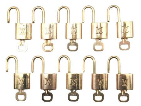 Authentic Louis Vuitton Padlock & Keys 10Set LV 1421L Supply