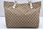 Authentic GUCCI Icon Bit Tote Bag Canvas Leather 229852 Brown Junk 6669K Online