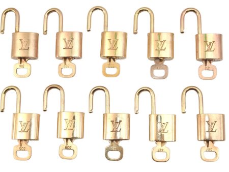 Authentic Louis Vuitton Padlock & Keys 10Set LV 1427L on Sale