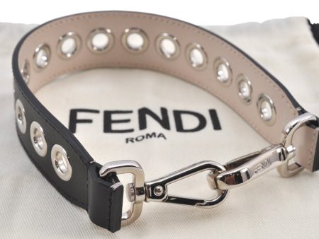 Authentic FENDI Mini Strap You Handle Reversible Leather 15.4  Black Cream 1190L on Sale