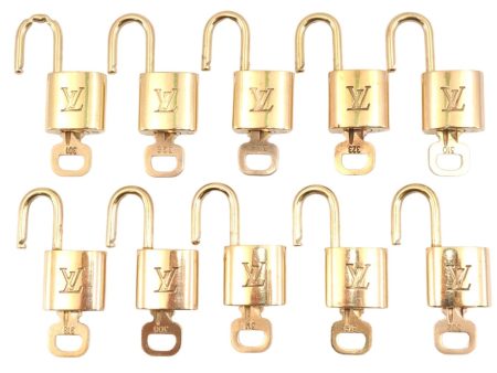 Authentic Louis Vuitton Padlock & Keys 10Set LV 0553L Fashion