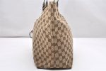 Authentic GUCCI Icon Bit Tote Bag Canvas Leather 229852 Brown Junk 6669K Online