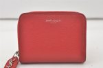 Authentic SAINT LAURENT Vintage Bifold Wallet Purse Leather Red 7675K For Discount