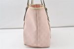 Authentic GUCCI Sherry Line Tote Bag GG Canvas Leather 137396 Pink 6584K Cheap