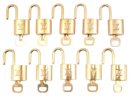 Authentic Louis Vuitton Padlock & Keys 10Set LV 0552L For Cheap