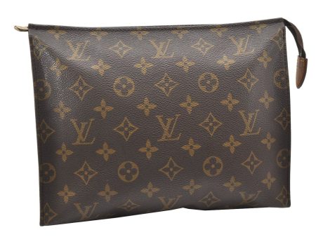 Authentic Louis Vuitton Monogram Poche Toilette 26 M47542 Cosmetics Pouch 5676K Supply