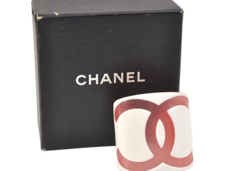 Authentic CHANEL Bangle CC Logos CoCo Mark Bracelet Plastic Pink White Box 1755L Online Hot Sale