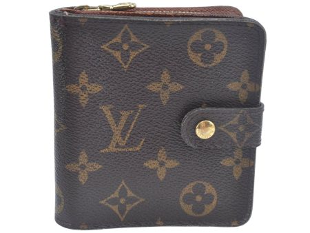 Authentic Louis Vuitton Monogram Compact Zip Bifold Wallet Purse M61667 LV L0513 Online