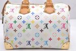 Auth Louis Vuitton Monogram Multicolor Speedy 30 Hand Bag White M92643 LV 6681K Online now