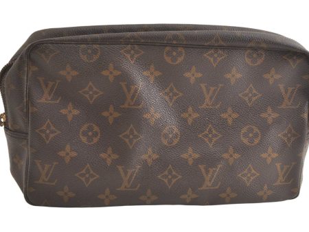 Auth Louis Vuitton Monogram Trousse Toilette 28 Clutch Bag M47522 Junk 5556K Online Sale