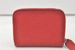 Authentic SAINT LAURENT Vintage Bifold Wallet Purse Leather Red 7675K For Discount