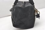 Authentic Chloe Vintage Eclipse Hand Boston Bag Purse Leather Black 5915K Supply