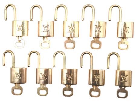 Authentic Louis Vuitton Padlock & Keys 10Set LV 1419L Cheap