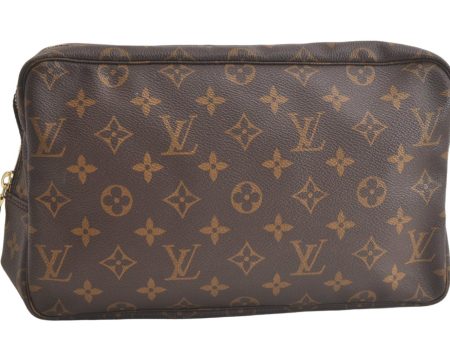 Auth Louis Vuitton Monogram Trousse Toilette 28 Clutch Bag M47522 Junk 5589K on Sale