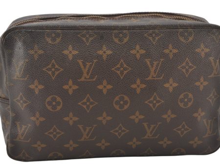 Auth Louis Vuitton Monogram Trousse Toilette 28 Clutch Bag M47522 LV Junk 5714K Online now