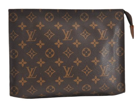 Auth Louis Vuitton Monogram Poche Toilette 26 Pouch Old Model LV Junk 5593K on Sale