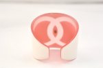 Authentic CHANEL Bangle CC Logos CoCo Mark Bracelet Plastic Pink White Box 1755L Online Hot Sale