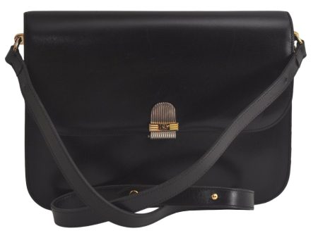 Authentic Christian Dior Shoulder Cross Body Bag Purse Leather Black 5975K Online