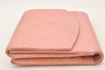 Authentic CHANEL Vintage Caviar Skin CC Logo Bifold Wallet Purse Pink 5513K Sale