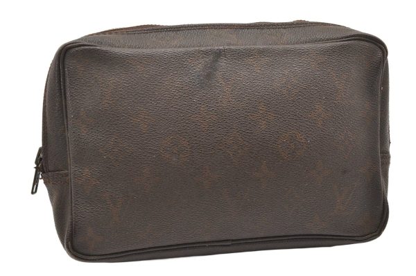 Auth Louis Vuitton Monogram Trousse Toilette 23 Clutch Hand Bag Old Model 5664K Cheap