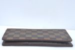 Authentic Louis Vuitton Damier Portefeuille Brazza Long Wallet N60017 LV L0534 For Sale