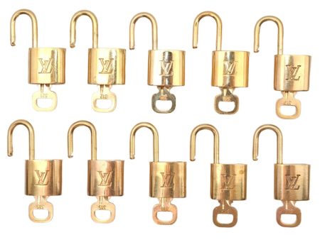 Authentic Louis Vuitton Padlock & Keys 10Set LV 0556L on Sale