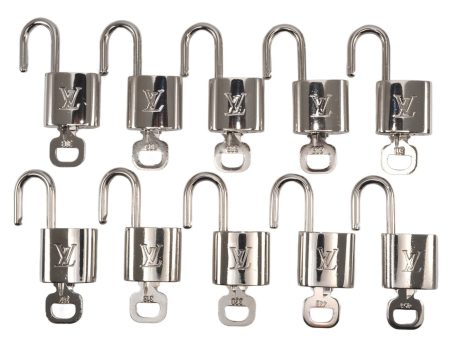 Authentic Louis Vuitton Padlock & Keys 10Set LV 1417L Discount