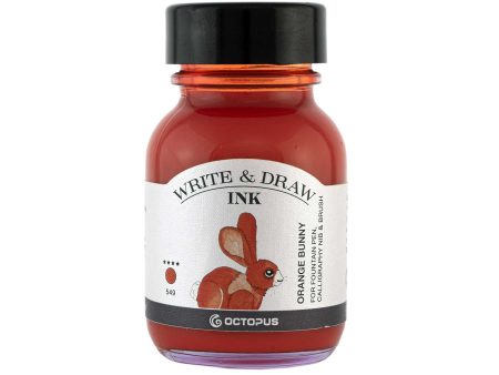 Octopus Write & Draw Ink Bottle, Orange Bunny - 50ml Fashion