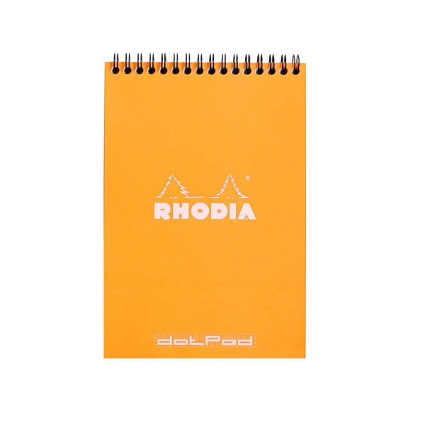 Rhodia Classic Spiral Orange Notepad - A5, Dotted on Sale