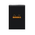 Rhodia Classic Spiral Black Notepad - A5, Squared on Sale