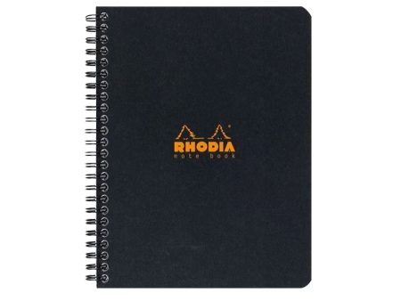 Rhodia Classic Spiral Black Notebook - A5+, Squared For Sale