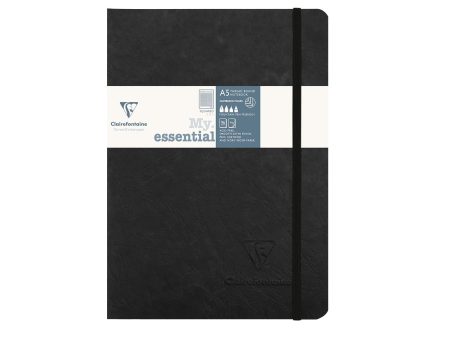 Clairefontaine My Essential Black Threadbound Notebook - A5, Squared Discount