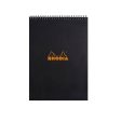 Rhodia Classic Spiral Black Notepad - A4, Ruled For Discount