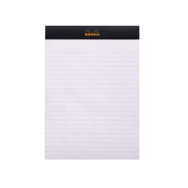 Rhodia No.16 Black Notepad - A5, Ruled Fashion