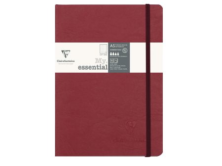 Clairefontaine My Essential Red Threadbound Notebook - A5, Dotted Online Sale