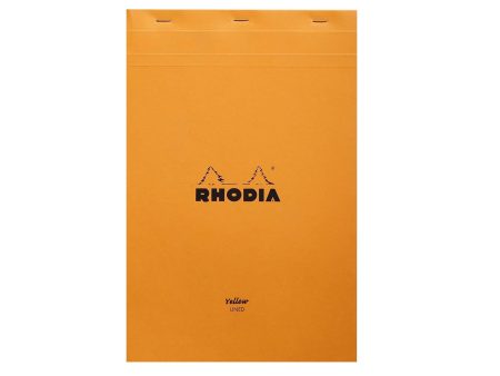 Rhodia No.19 Orange Notepad with Yellow Paper - A4+, Ruled Supply